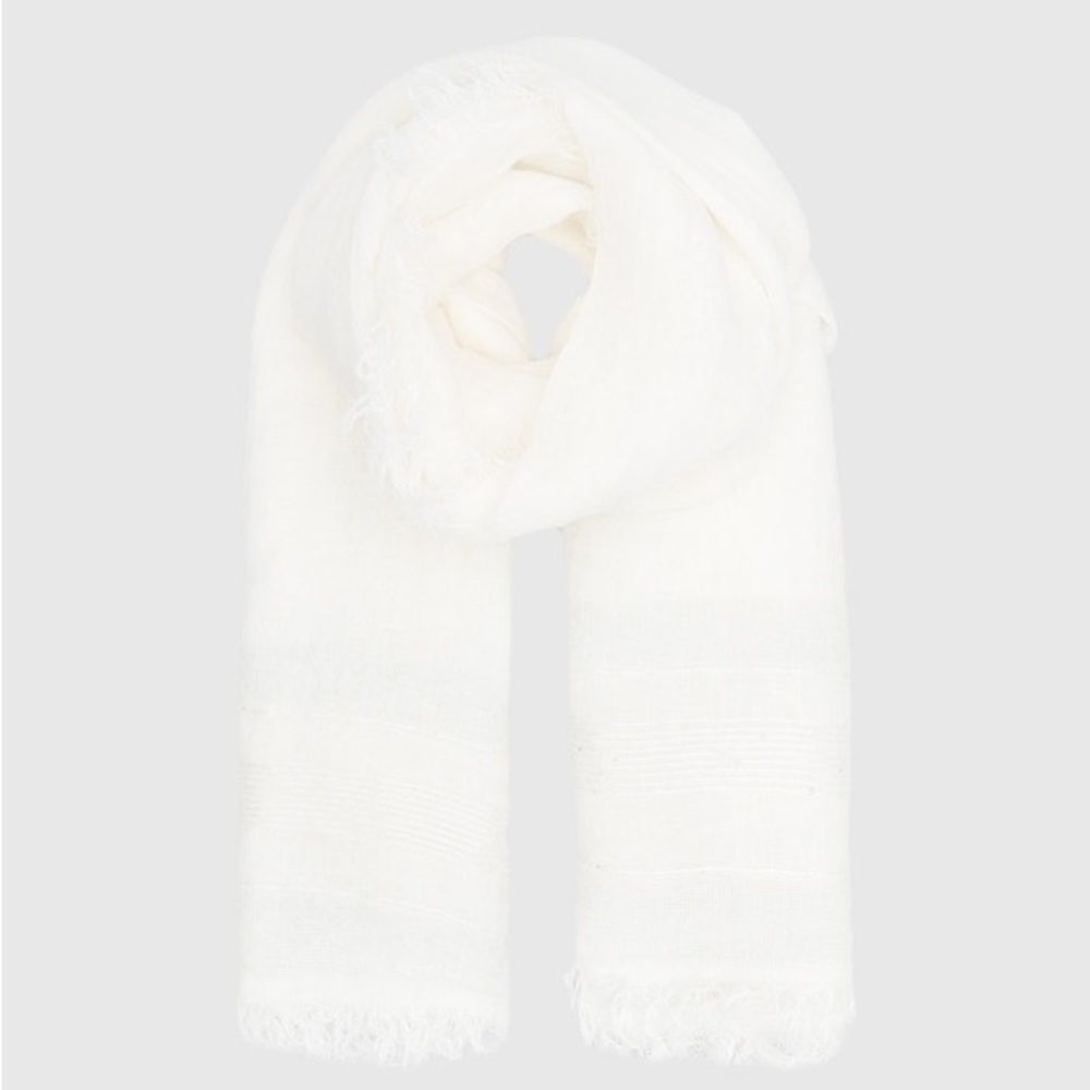 Peserico White and Silver Scarf